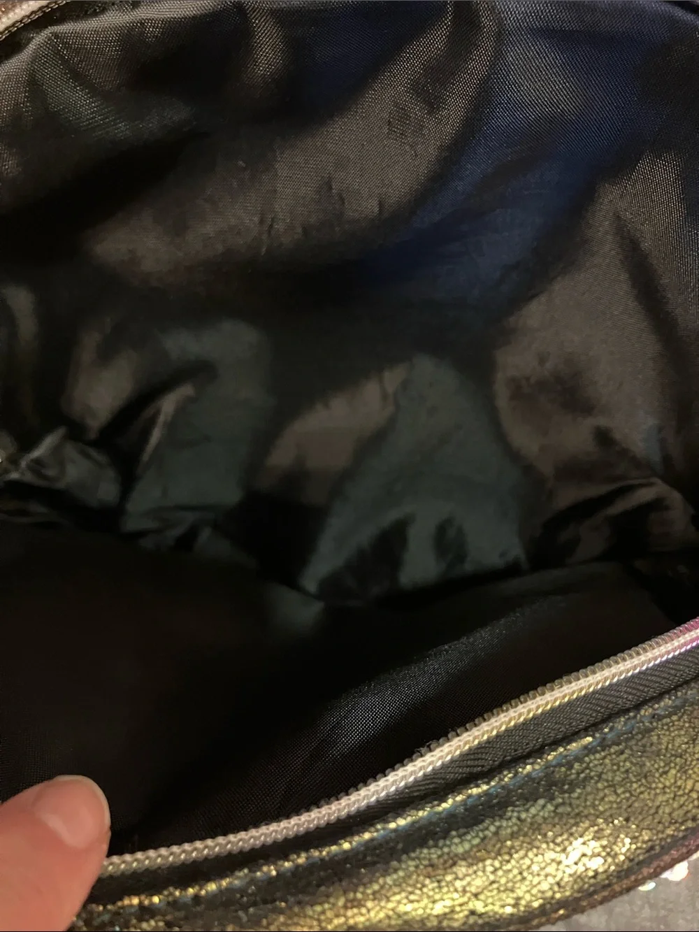The Children's Place Silver Sequin Backpack with Rainbow Heart